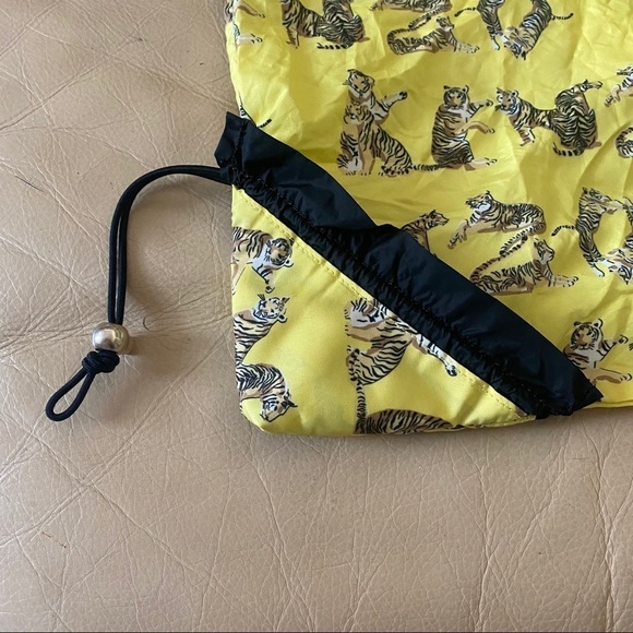 KENZO TIGER Yellow Foldable Eco Tote Bag Shopper - Picture 4 of 8